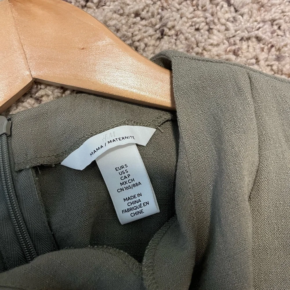 H&M Olive Green Sleeveless Twist-Waist Maxi Dress - Picture 4 of 4